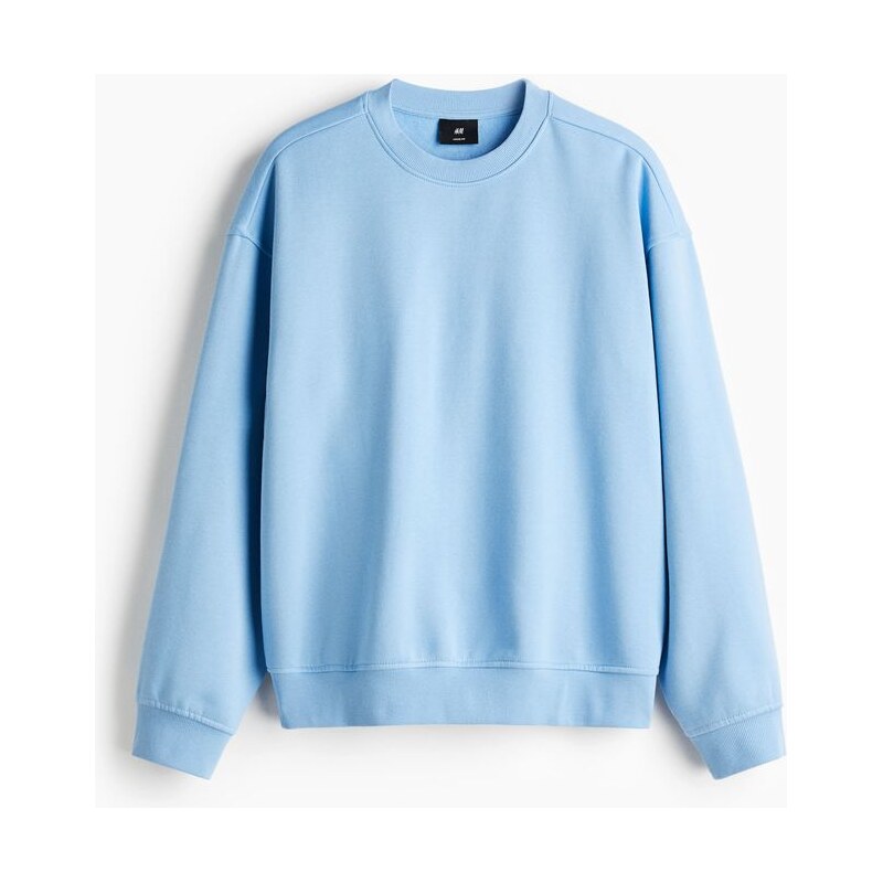 H&M - Mikina Loose Fit - Bleděmodrá