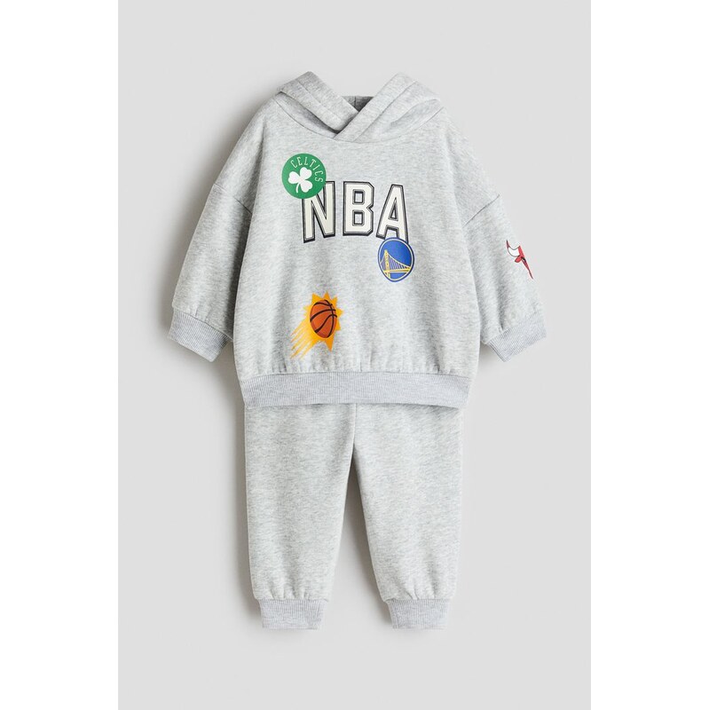 H&M - Dvoudílná souprava bunda a kalhoty jogger - Světle Šedá