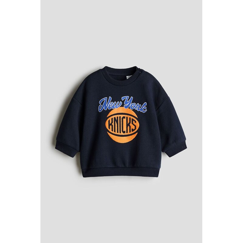 H&M - Mikinas potiskem - Tmavomodrá/New York Knicks