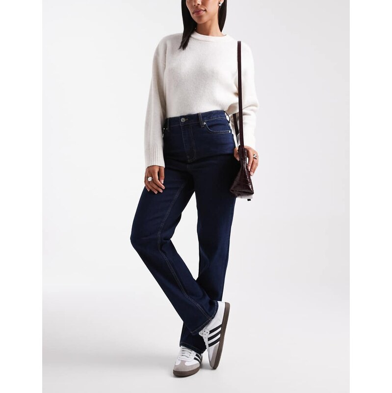 Miss Selfridge straight leg jean in indigo wash-Blue