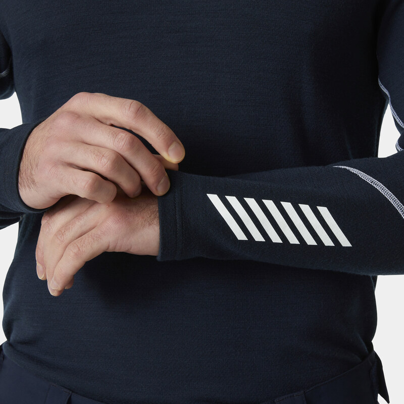 Pánské Termo tričko HELLY HANSEN LIFA MERINO MIDWEIGHT CREW 49364_600 – Tmavě modrá