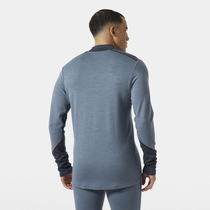 Pánské Termo tričko HELLY HANSEN LIFA MERINO MIDW LOGO 49543_601 – Modrá