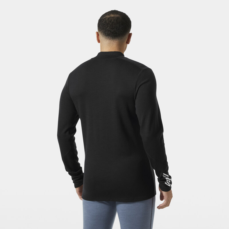 Pánské Termo tričko HELLY HANSEN LIFA MERINO MIDW LOGO 49543_990 – Černá