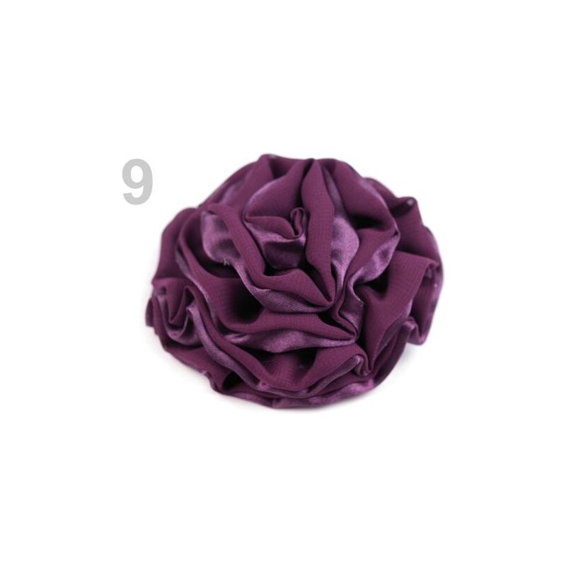 Růže do vlasů Ø 90mm LILY (1 ks) - 9 fialová švestka Stoklasa