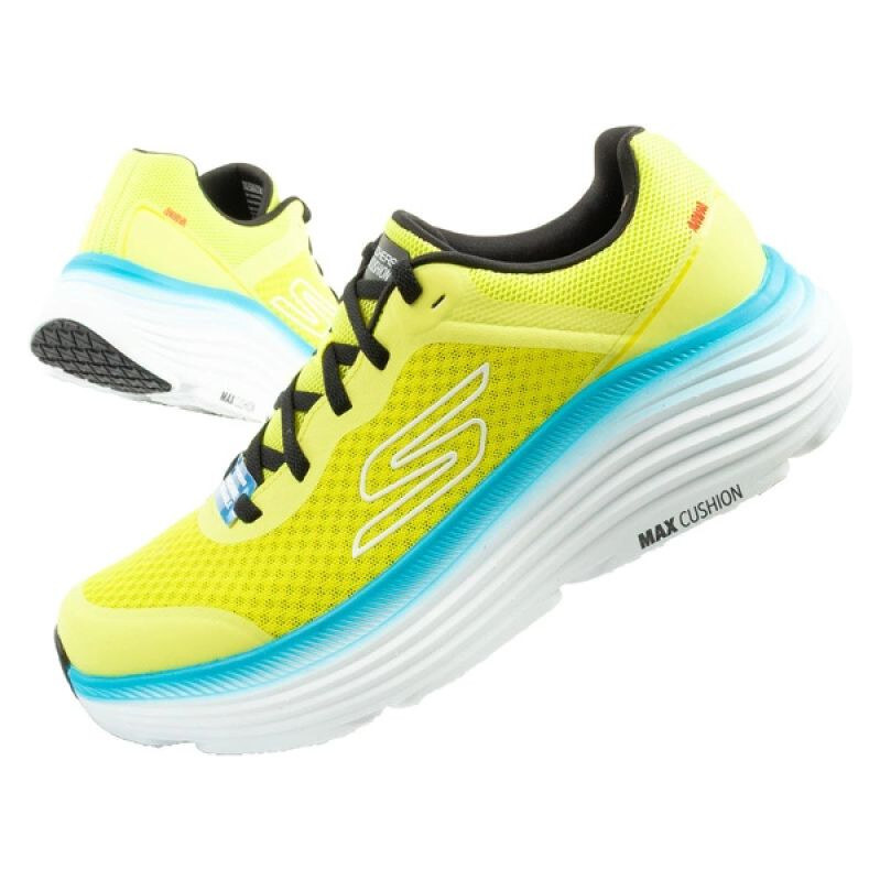 Skechers Max Cushioning pánská sportovní běžecká obuv light lime green
