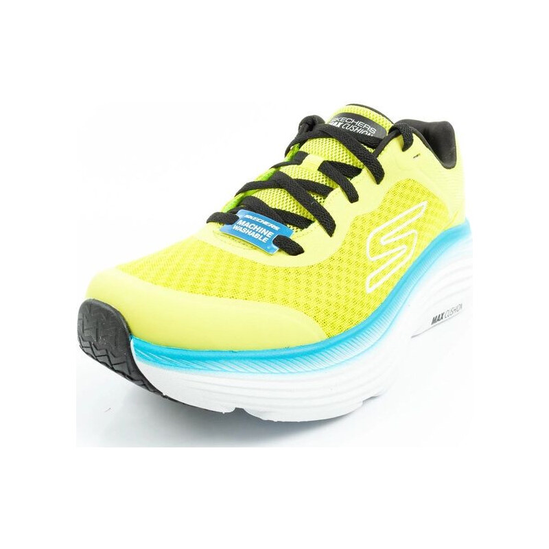 Skechers Max Cushioning pánská sportovní běžecká obuv light lime green