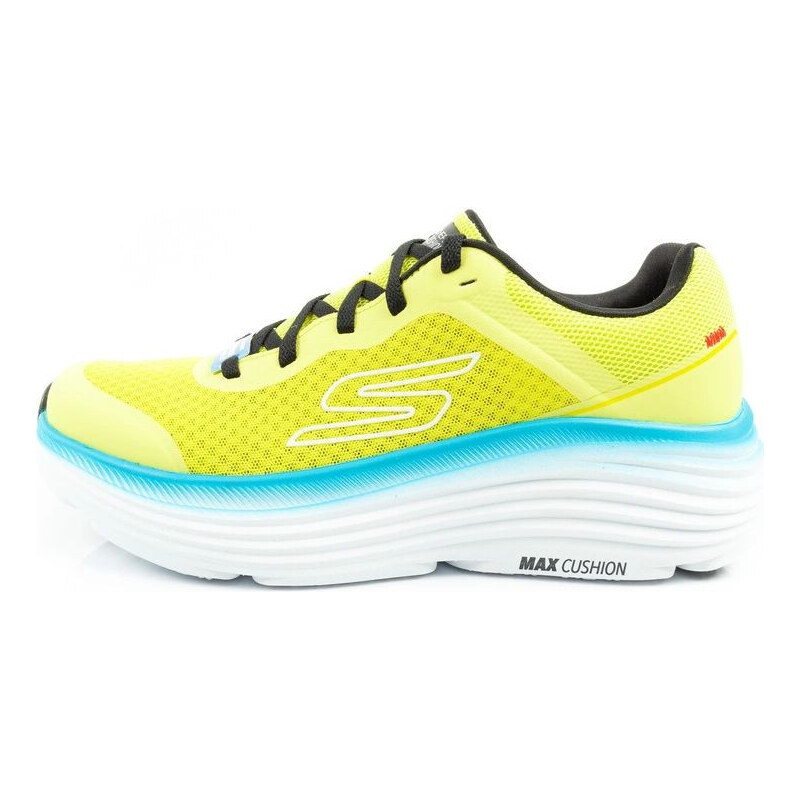 Skechers Max Cushioning pánská sportovní běžecká obuv light lime green