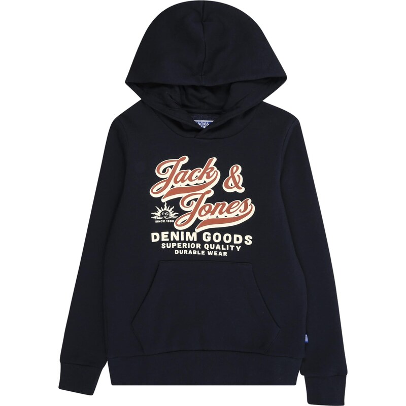 Jack & Jones Junior Mikina režná / noční modrá / hnědá