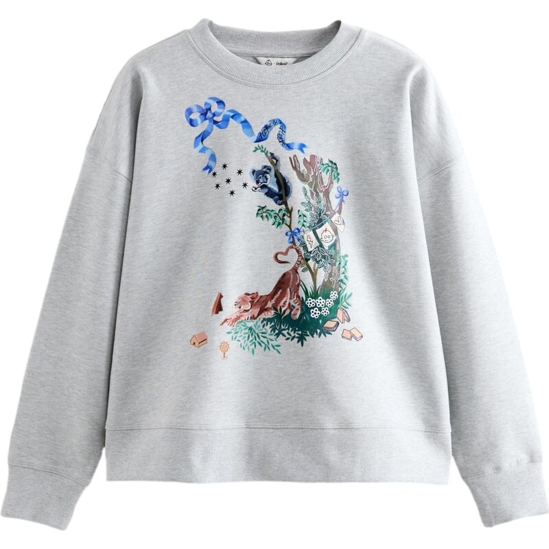 Cath Kidston Mikina Great Ormond Street Hospital modrá / hnědá /