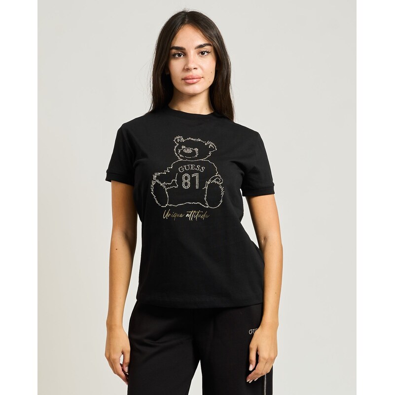 Guess unique attitude ss t-shirt BLACK