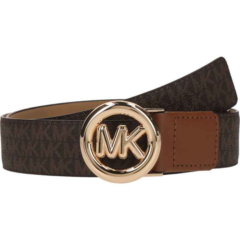 MICHAEL Michael Kors Opasek hnědá / tmavě hnědá / zlatá 109093795