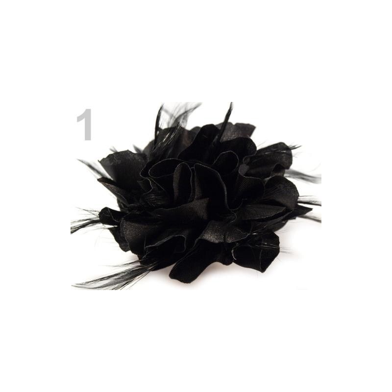 Brož Ø85mm růže 130341 (1 ks) - 1 černá Stoklasa