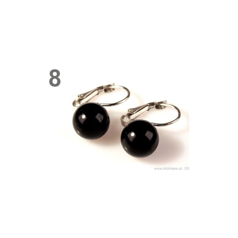Stoklasa Náušnice s perlou TEREZA (1 pár) - 8 černá