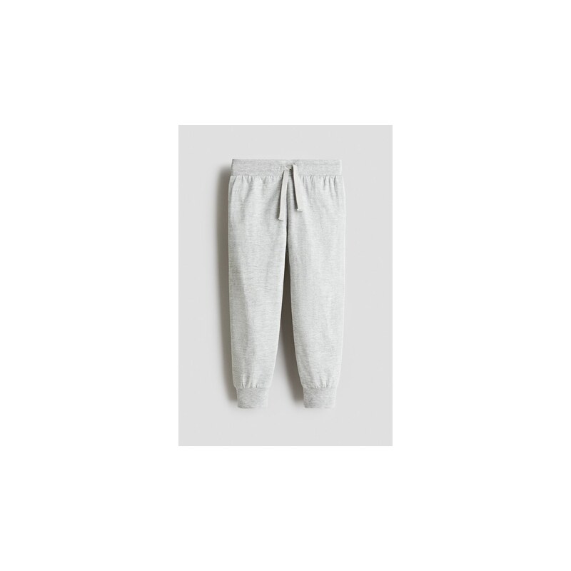H&M - Žerzejové kalhoty jogger - Světle Šedý Melír