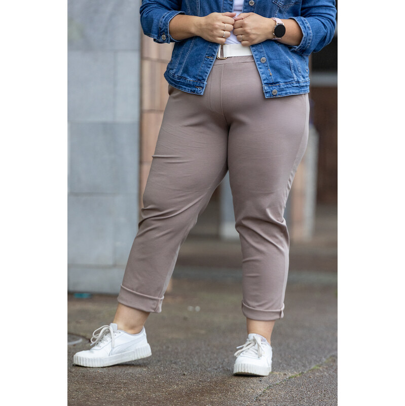 Italy fashion Teplákové kalhoty TRESOR MAXI Barva: Cappuccinová, 108984734
