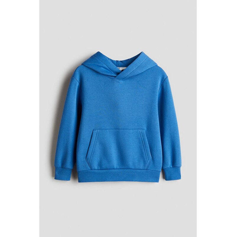 H&M - Mikinas kapucí a česaným rubem - Jasně Modrá