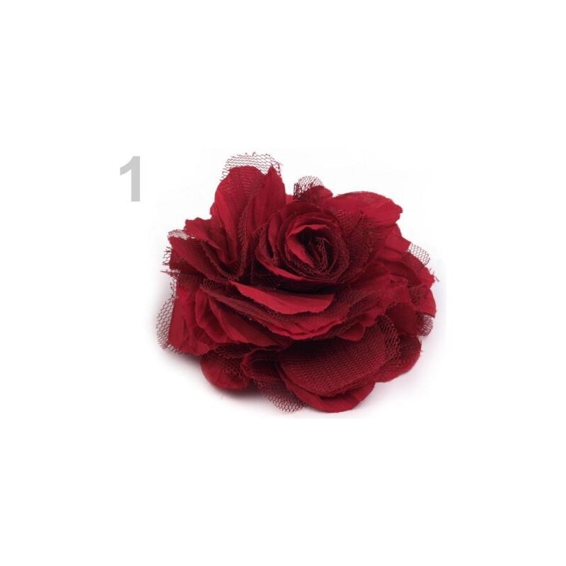 Brož Ø 90mm růže (1 ks) - 1 červená jahoda Stoklasa