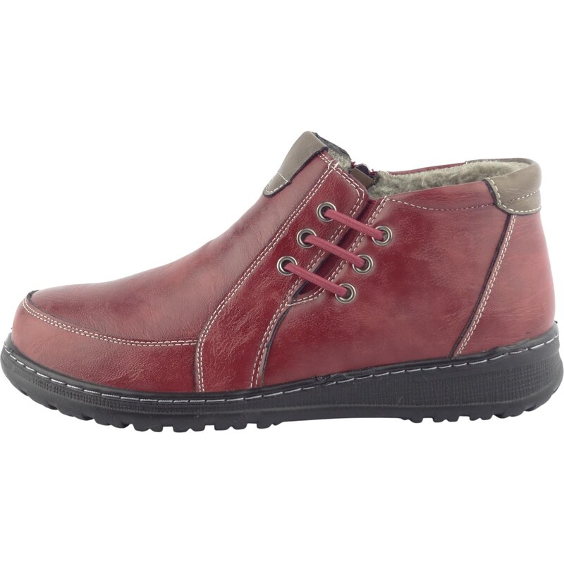 Unisoft kotníková obuv 9354 burgundy
