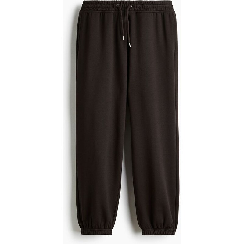 H&M - Teplákové kalhoty Relaxed Fit - Hnědá