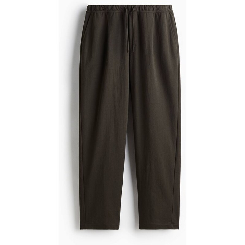 H&M - Kalhoty Relaxed Fit - Tmavě Zelená Khaki
