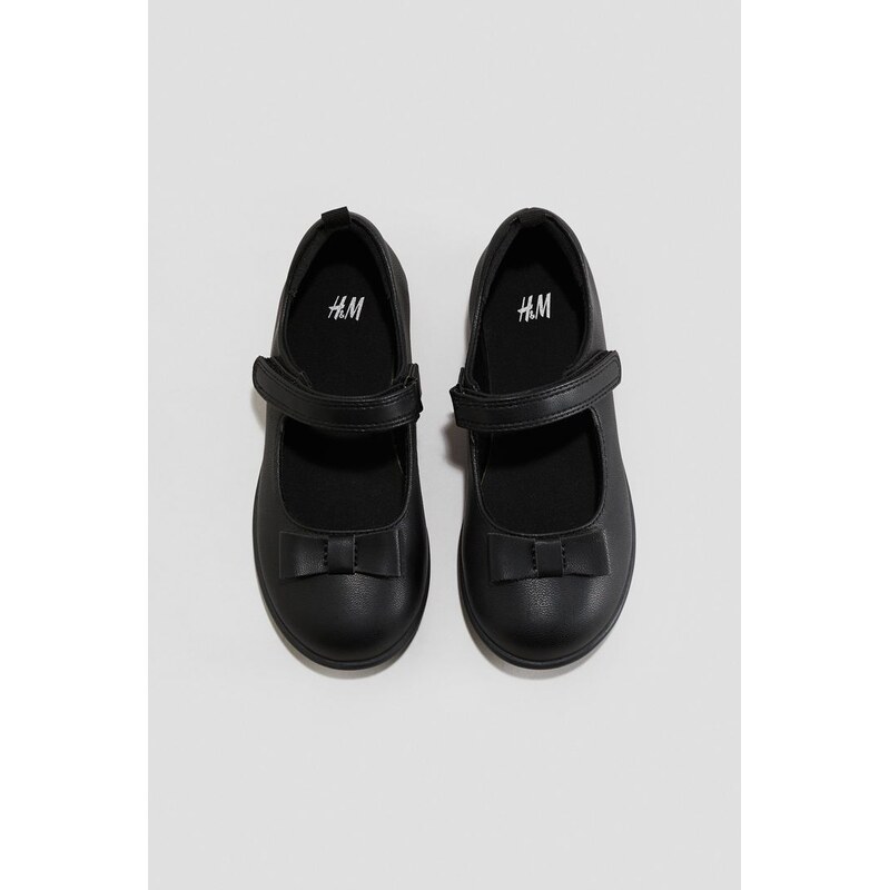 H&M - Školní balerínkys mašličkou - černá 108753030