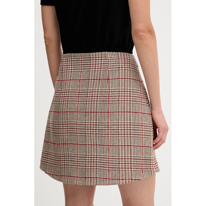 Sukně s příměsí vlny Tommy Hilfiger