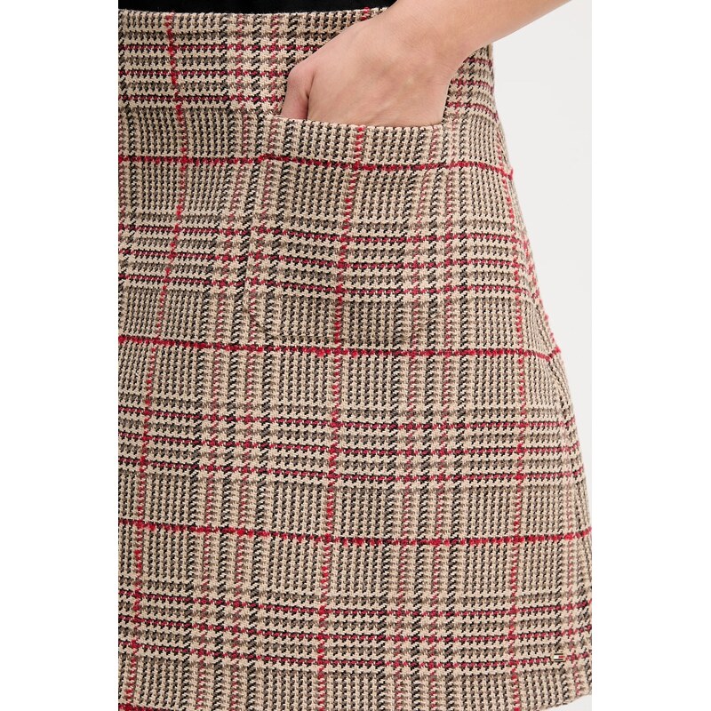 Sukně s příměsí vlny Tommy Hilfiger