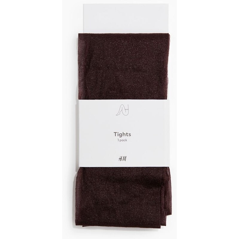 H&M - Třpytivé punčocháče - Hnědá