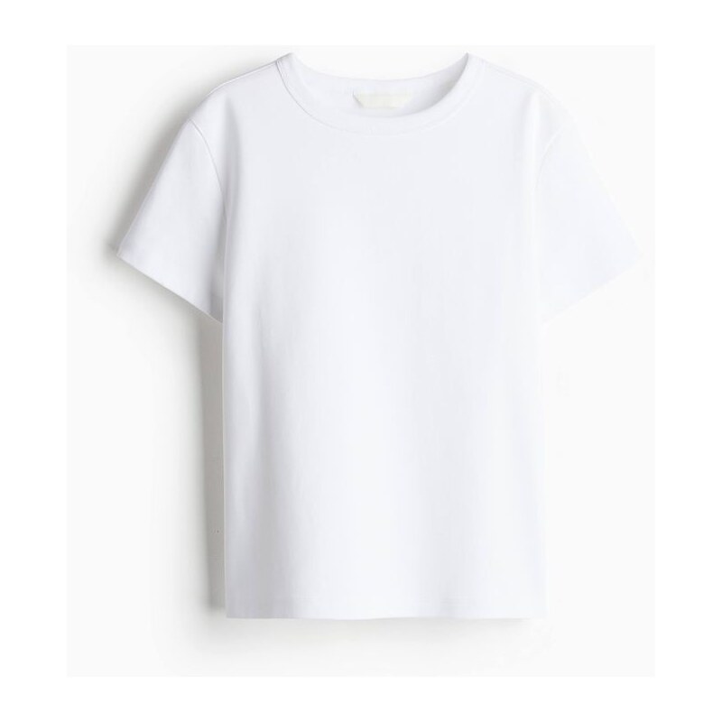 H&M - Bavlněné tričko - Bílá