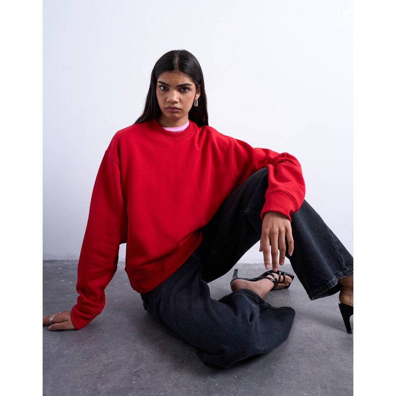 Topshop ultimate sweat in red 115512449