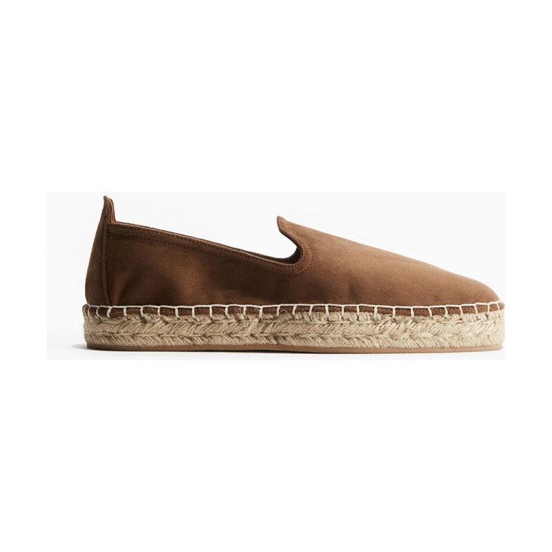 H&M - Plátěné espadrilky - Tmavě Béžová
