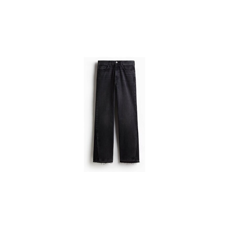 H&M - Bootcut Regular Jeans - Šedočerná