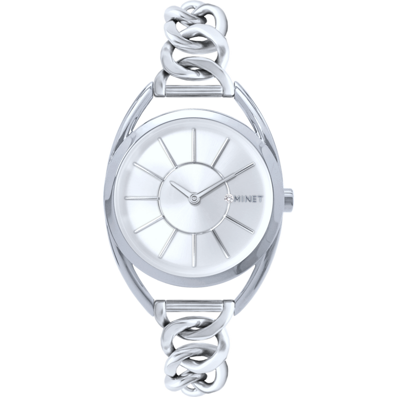 MINET Stříbrné dámské hodinky ICON SILVER MWL5235