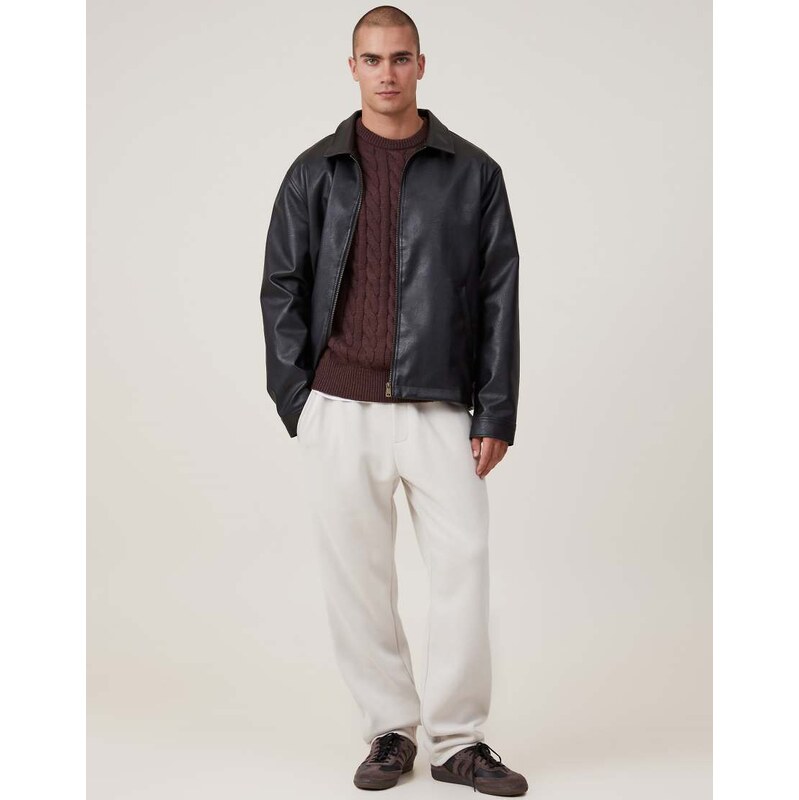 Cotton On Relaxed track pant in off-white