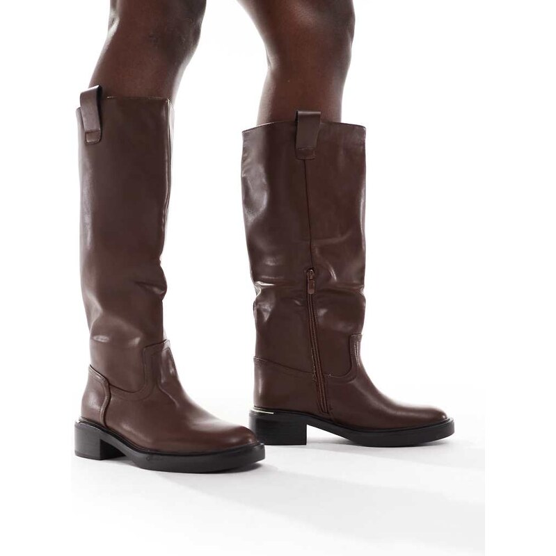 SEQWL Twix knee boots in chocolate-Brown 115512704