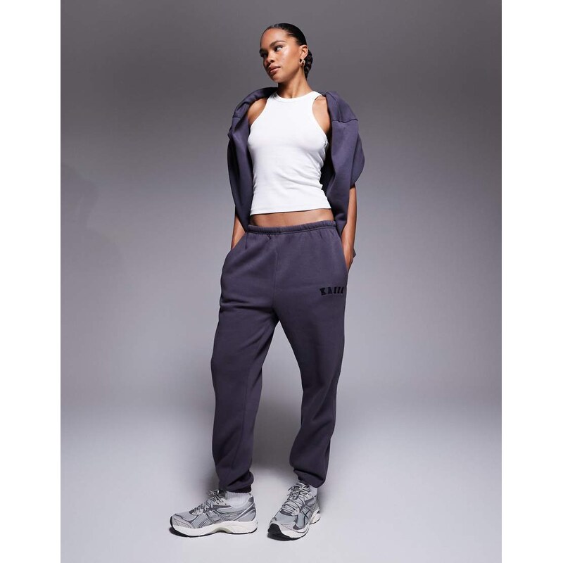 Kaiia cotton blend cuffed joggers co-ord in dark grey 105858429