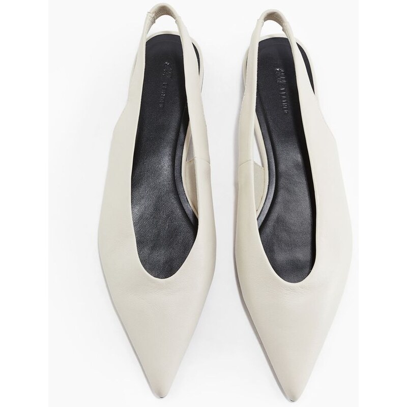H&M - Kožené střevíčky - béžová 108134558