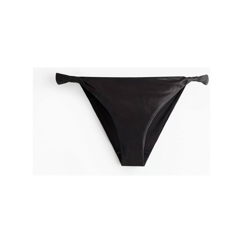 H&M - Bikinové kalhotky se stočenými detaily - Černá
