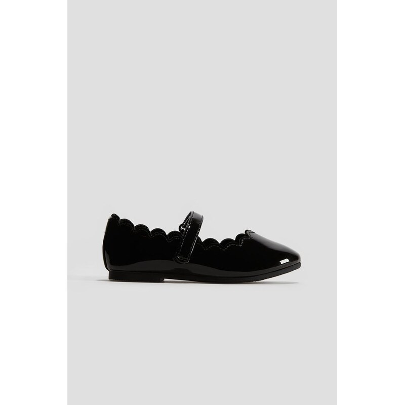 H&M - Lakované školní balerínky - černá 108138599