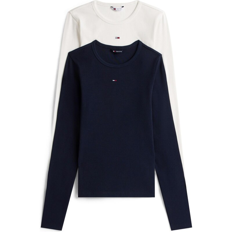 Tommy Jeans Tričko azurová / bílá