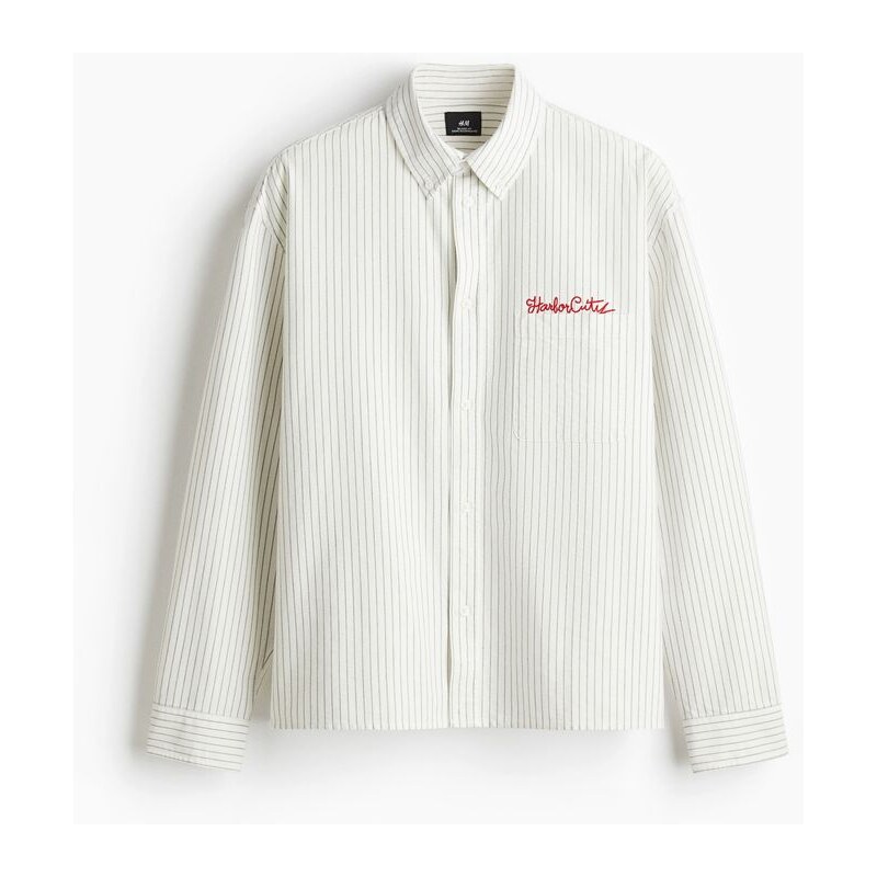 H&M - Oxfordská košile Loose Fit - Bílá/Harbor City