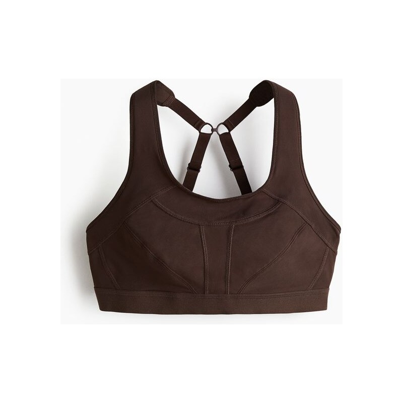 H&M - Sportovní podprsenka High Support DryMove - Teplá Hnědá