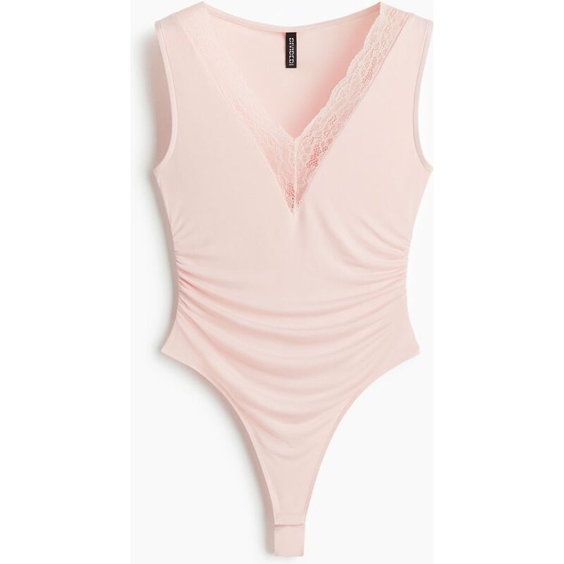 H&M - Body thongs krajkovým lemováním - růžová 108884885