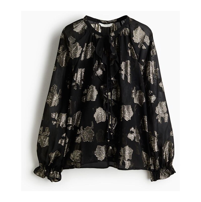H&M - Halenka z žakárové tkaniny - černá 108915569