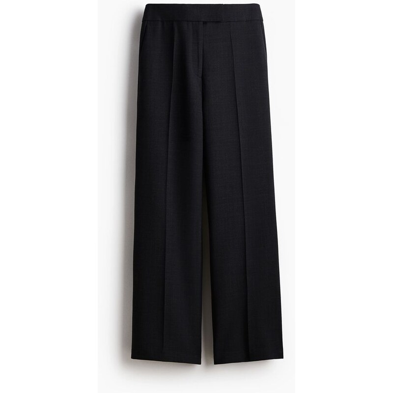 H&M - Kalhoty z vlněné směsi - šedá 108915641
