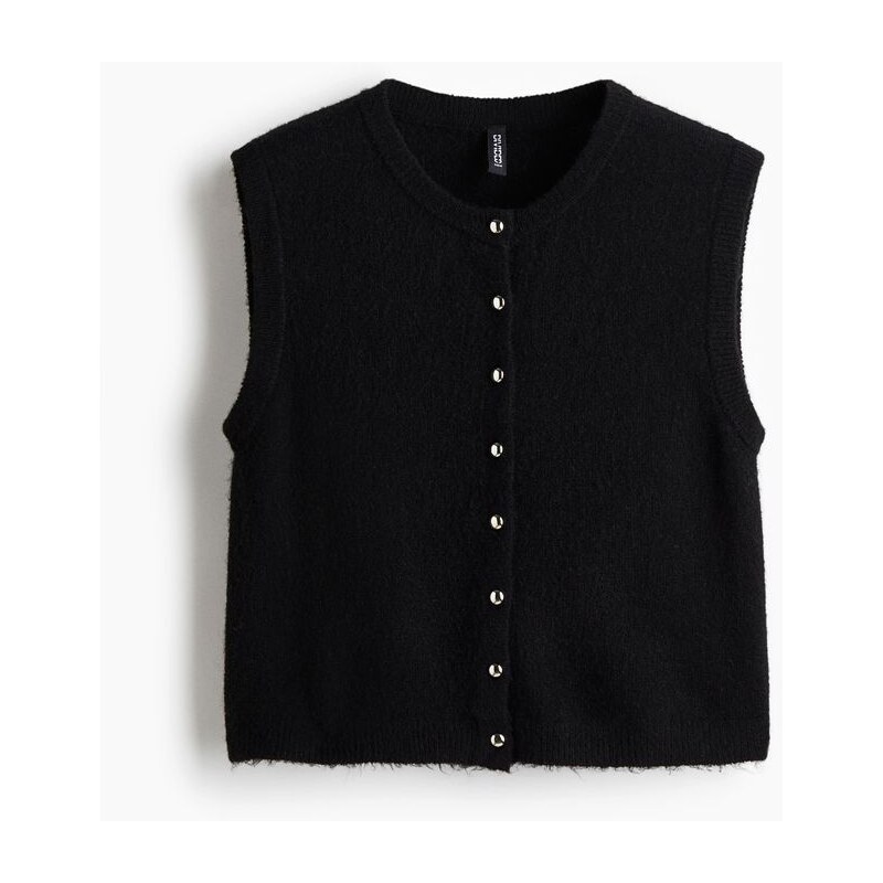 H&M - Pletená vesta - Černá