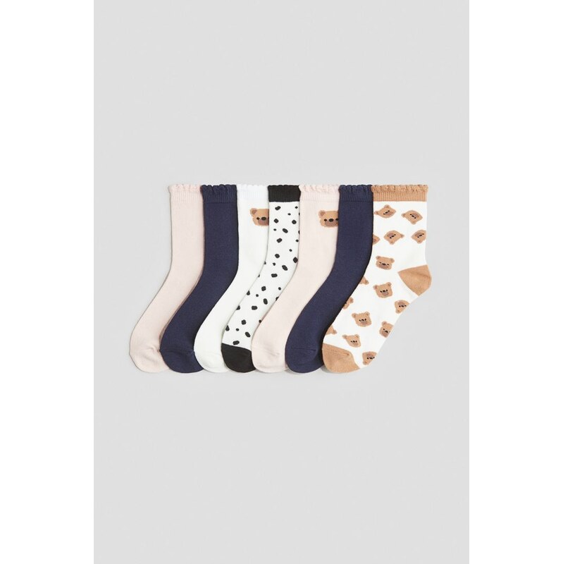 H&M - Ponožky 7 párů - růžová 108588105