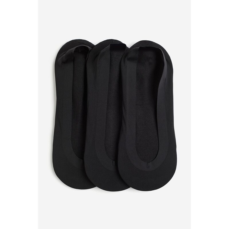 H&M - Neviditelné ponožky 3 kusy - černá 108133269