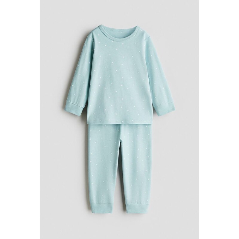 H&M - Bavlněné pyžamos potiskem - tyrkysová 108136924