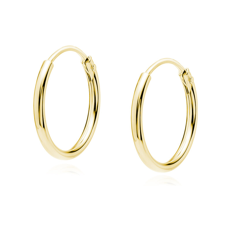 Olivie Stříbrné 10mm KROUŽKY GOLD 7308 109011481